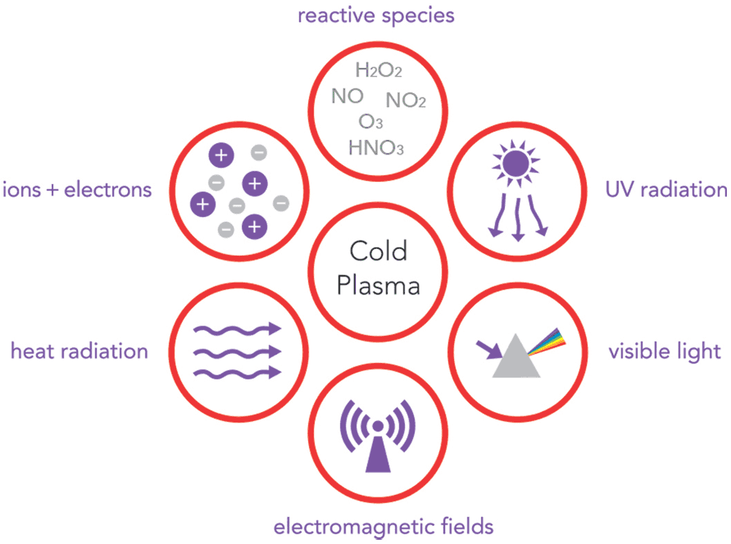 illustration explaining the contents of cold plasma